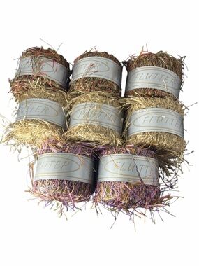 Flutter Yarn Crafting Ribbon Trim Specialty Thread mixed - Lot of 8
